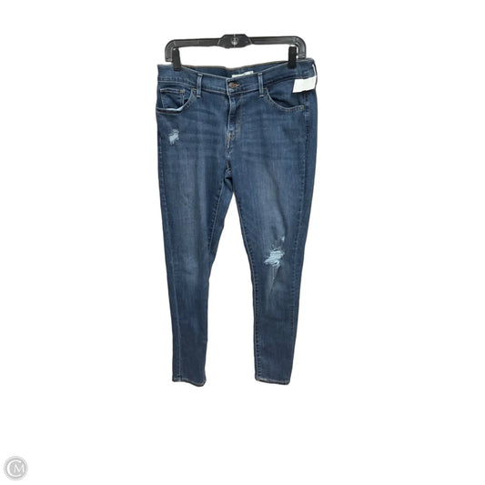 Jeans Skinny By Levis In Blue Denim, Size: 14