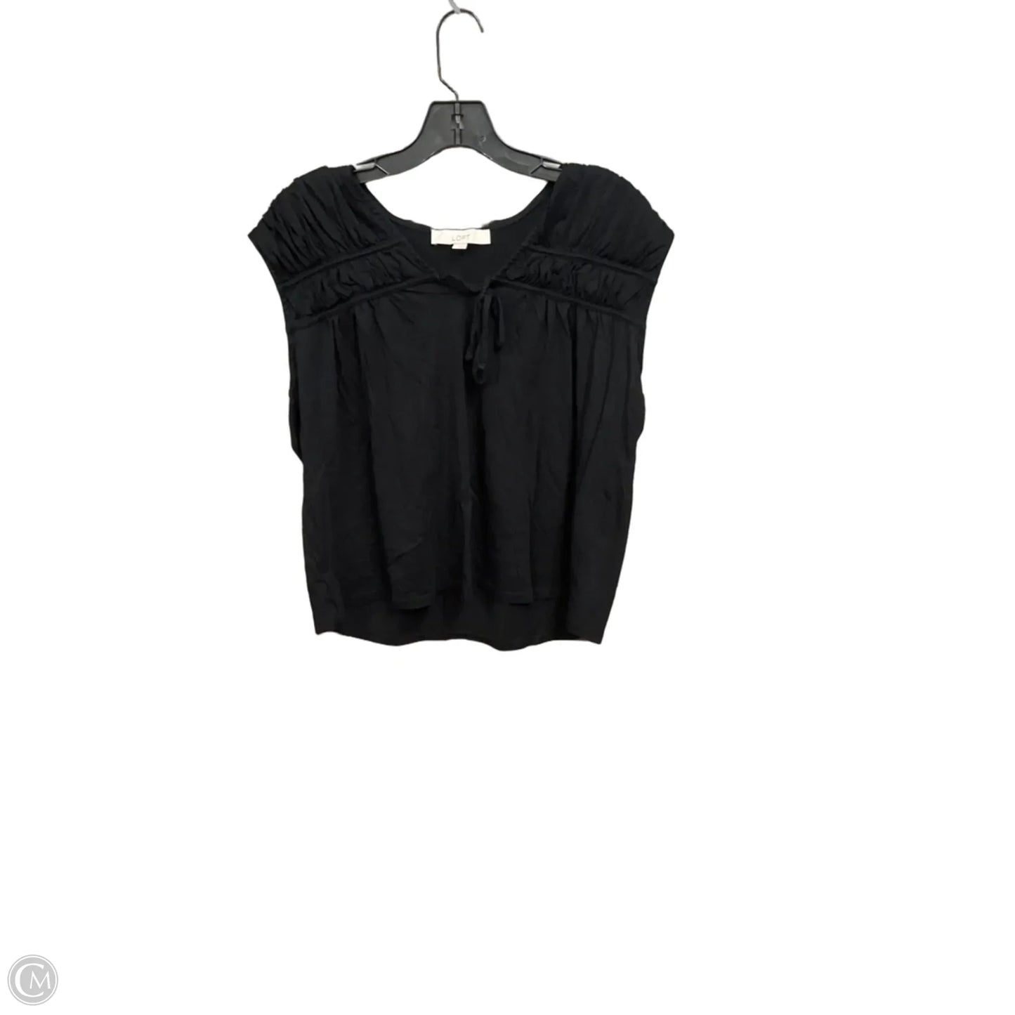 Top Sleeveless By Loft In Black, Size: L