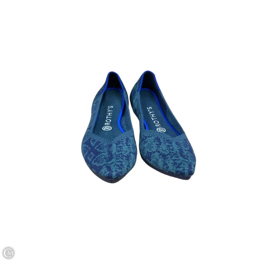 Shoes Flats By Rothys In Blue & Green, Size: 6