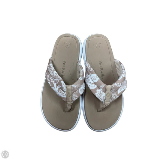 Sandals Flip Flops By Vera Bradley In Tan, Size: 6