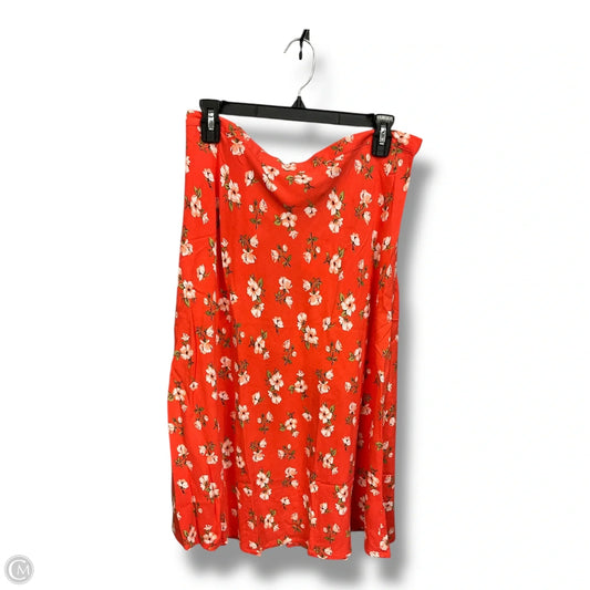 Skirt Midi By Old Navy In Floral Print, Size: Lp