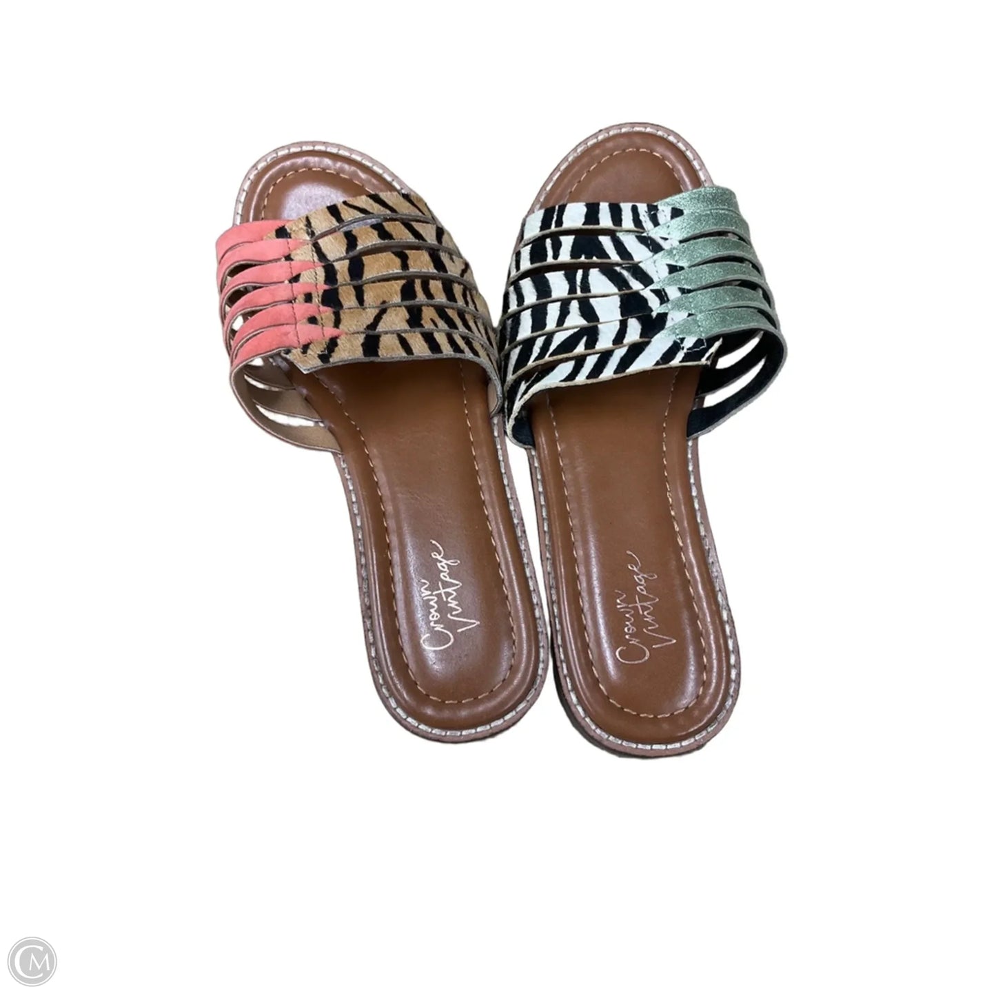 Sandals Flats By Crown Vintage In Tan, Size: 6