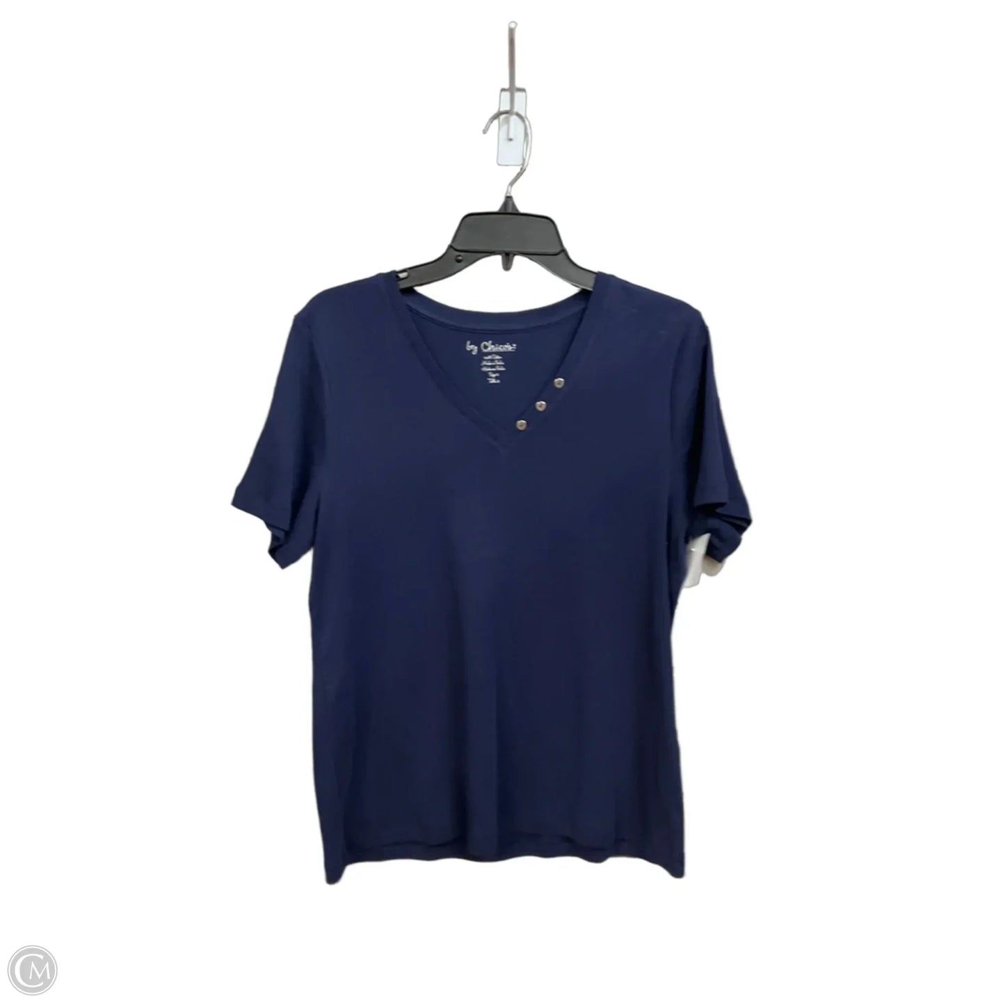 Top Short Sleeve Basic By Chicos In Blue, Size: L