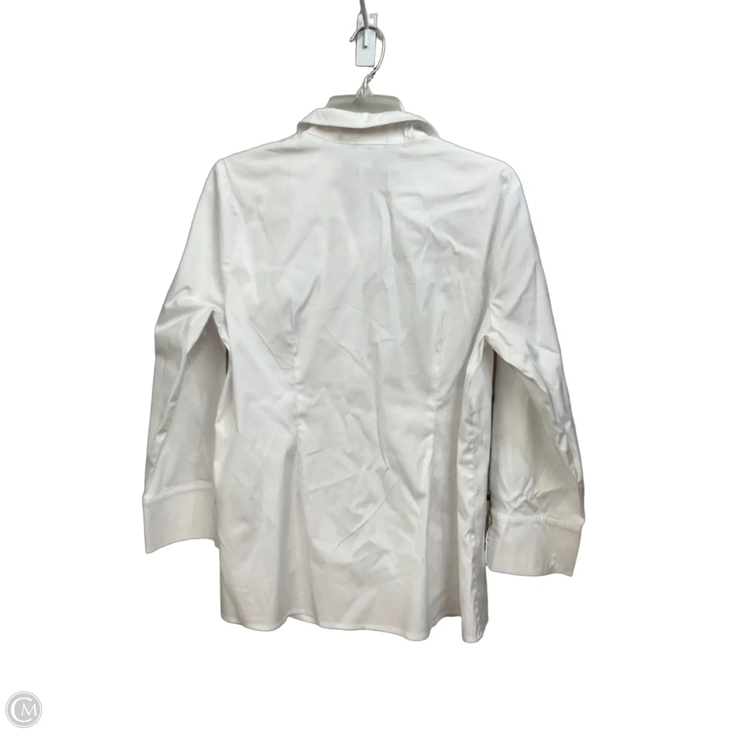 Blouse Long Sleeve By Habitat In White, Size: L