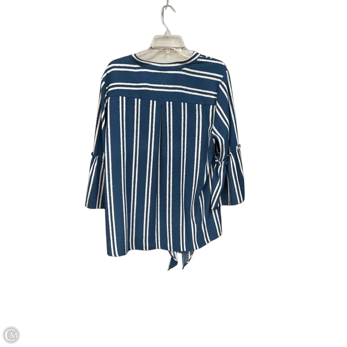 Blouse Long Sleeve By Alfani In Striped Pattern, Size: Xl