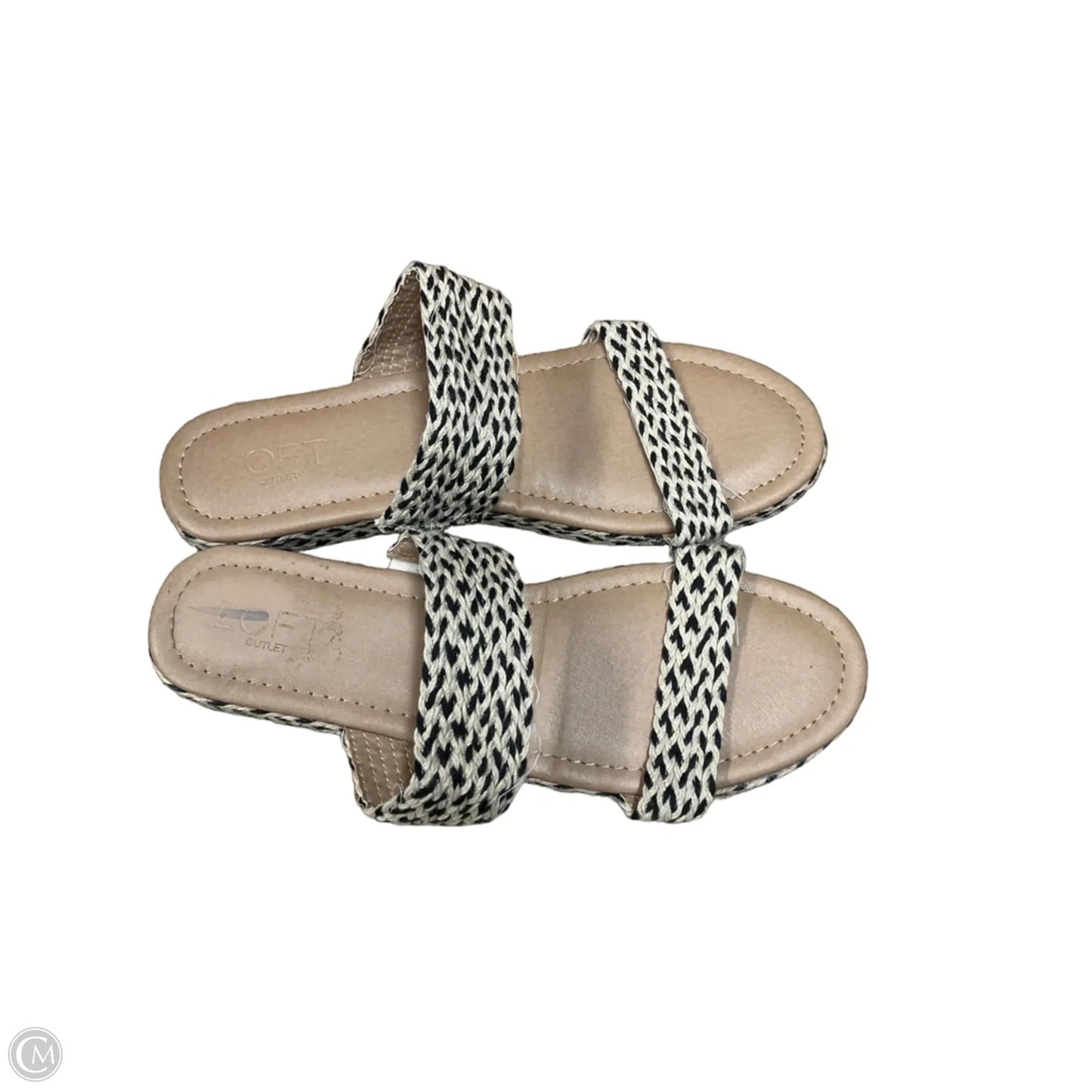 Sandals Flats By Loft In Animal Print, Size: 9