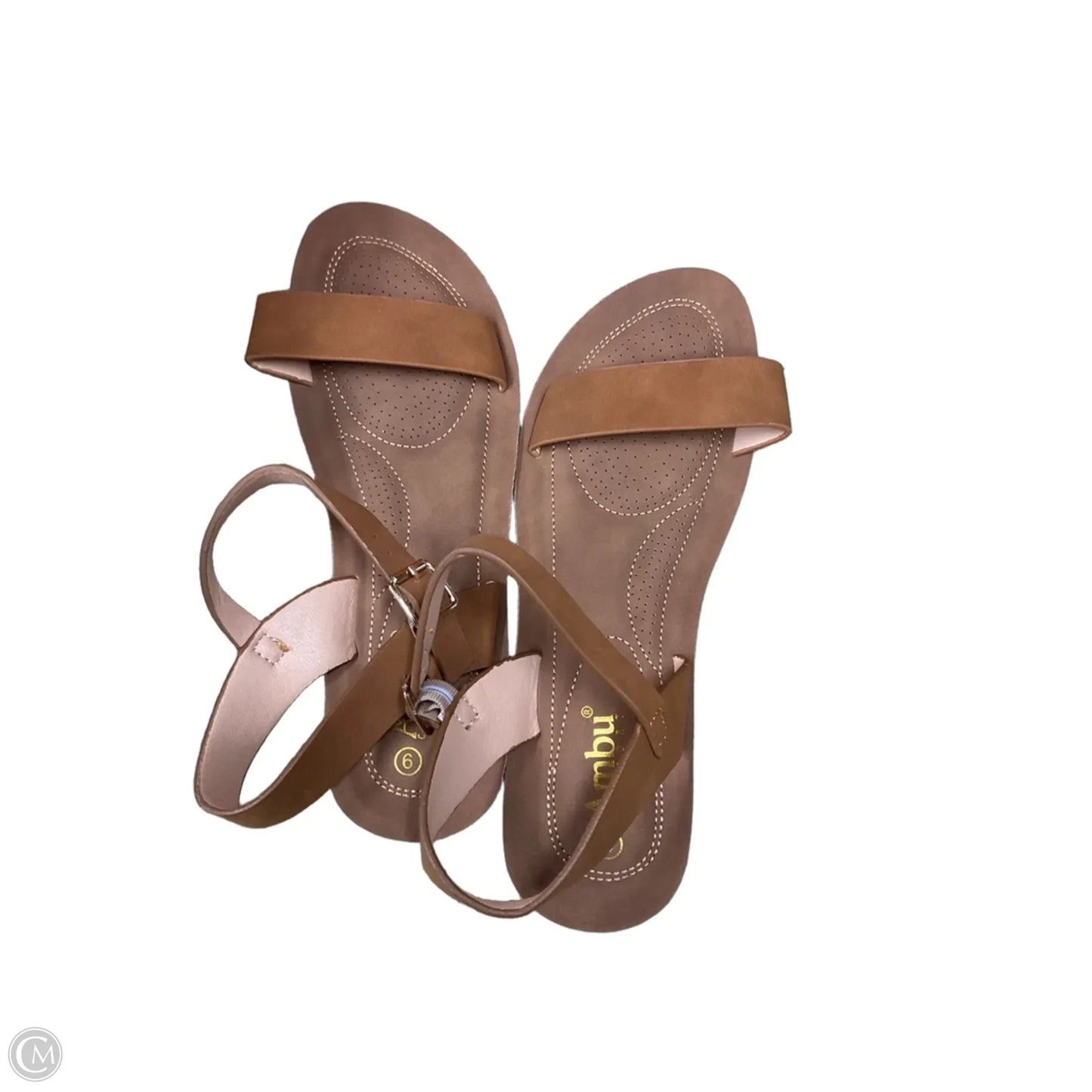 Sandals Flats By Clothes Mentor In Brown, Size: 9