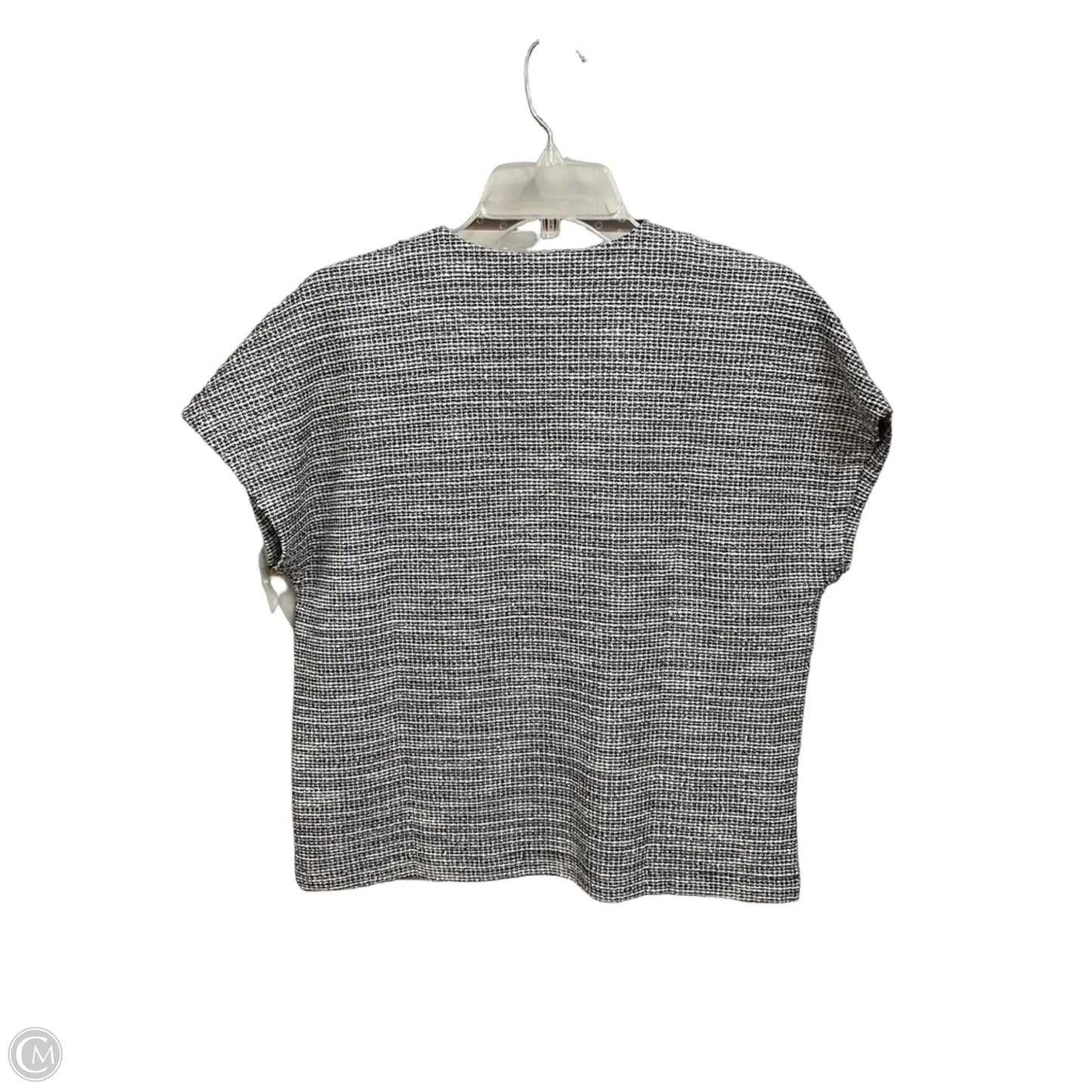 Top Short Sleeve By Ann Taylor In Grey, Size: M