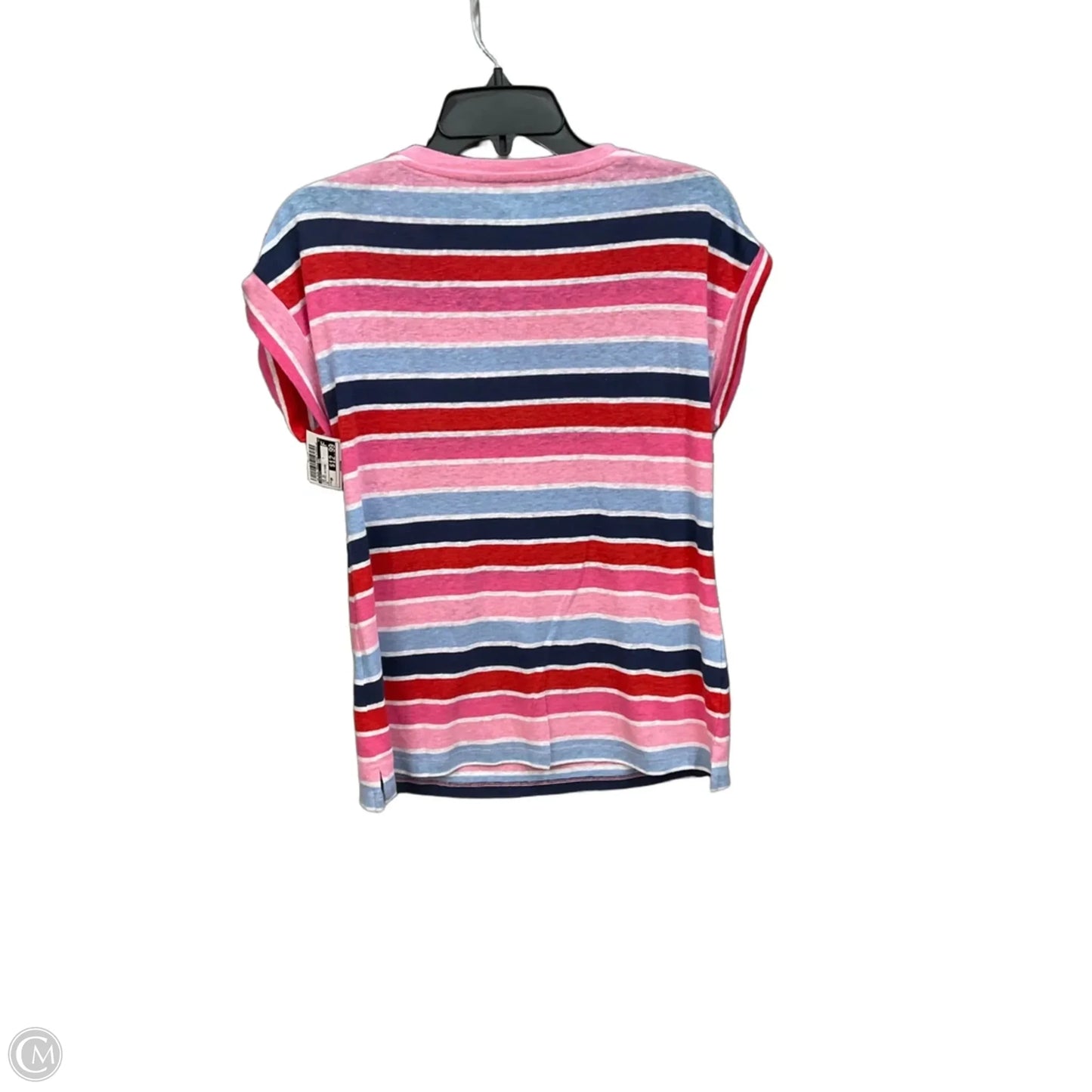 Top Short Sleeve By Talbots In Striped Pattern, Size: Mp