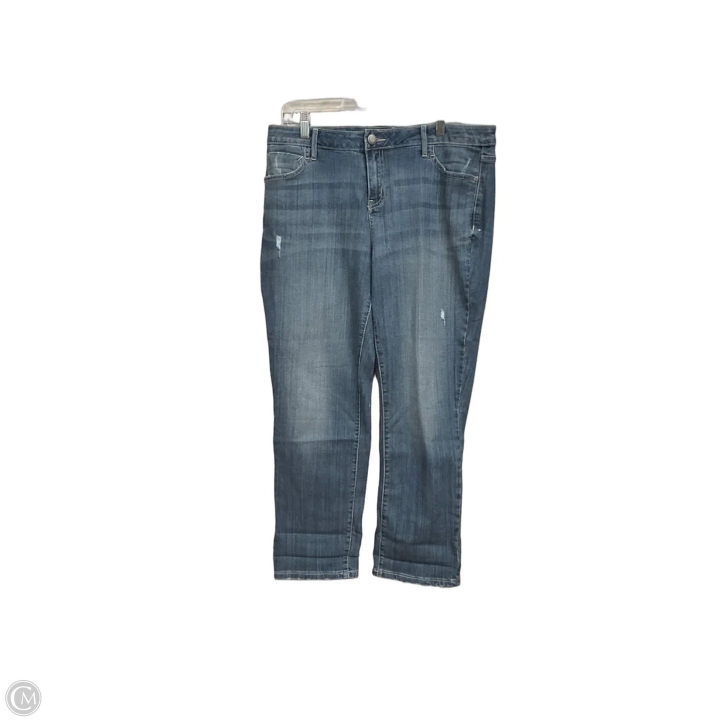 Jeans Cropped By Simply Vera In Blue Denim, Size: 12