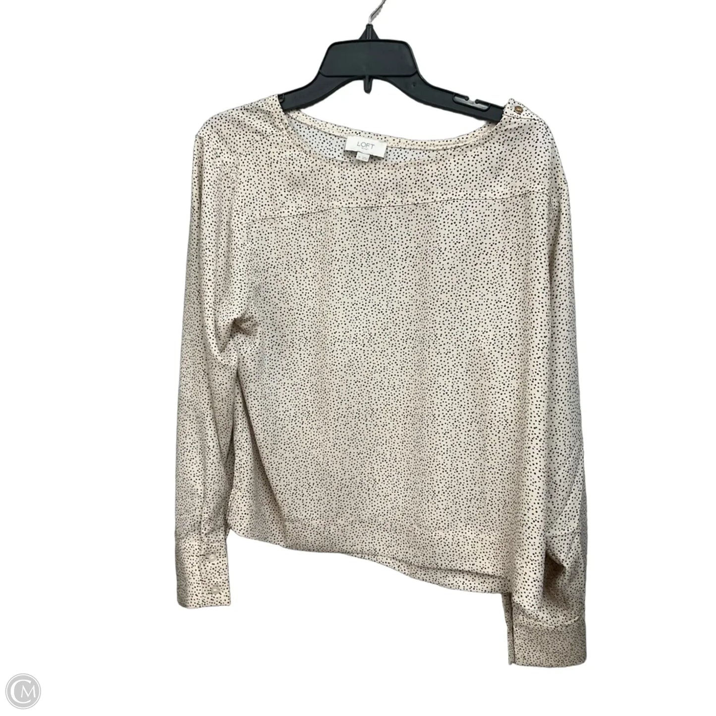 Blouse Long Sleeve By Loft In Tan, Size: M