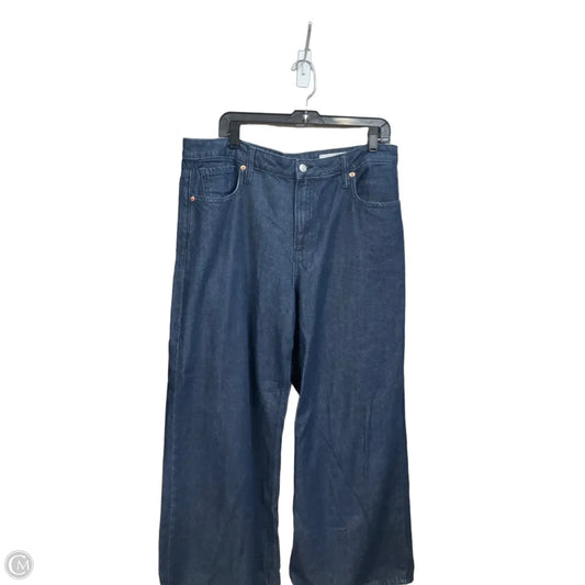 Jeans Wide Leg By Gap In Blue Denim, Size: 14