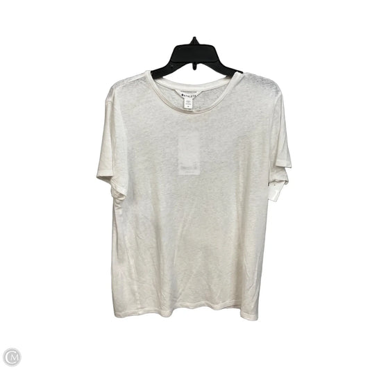 Top Short Sleeve By Athleta In White, Size: M
