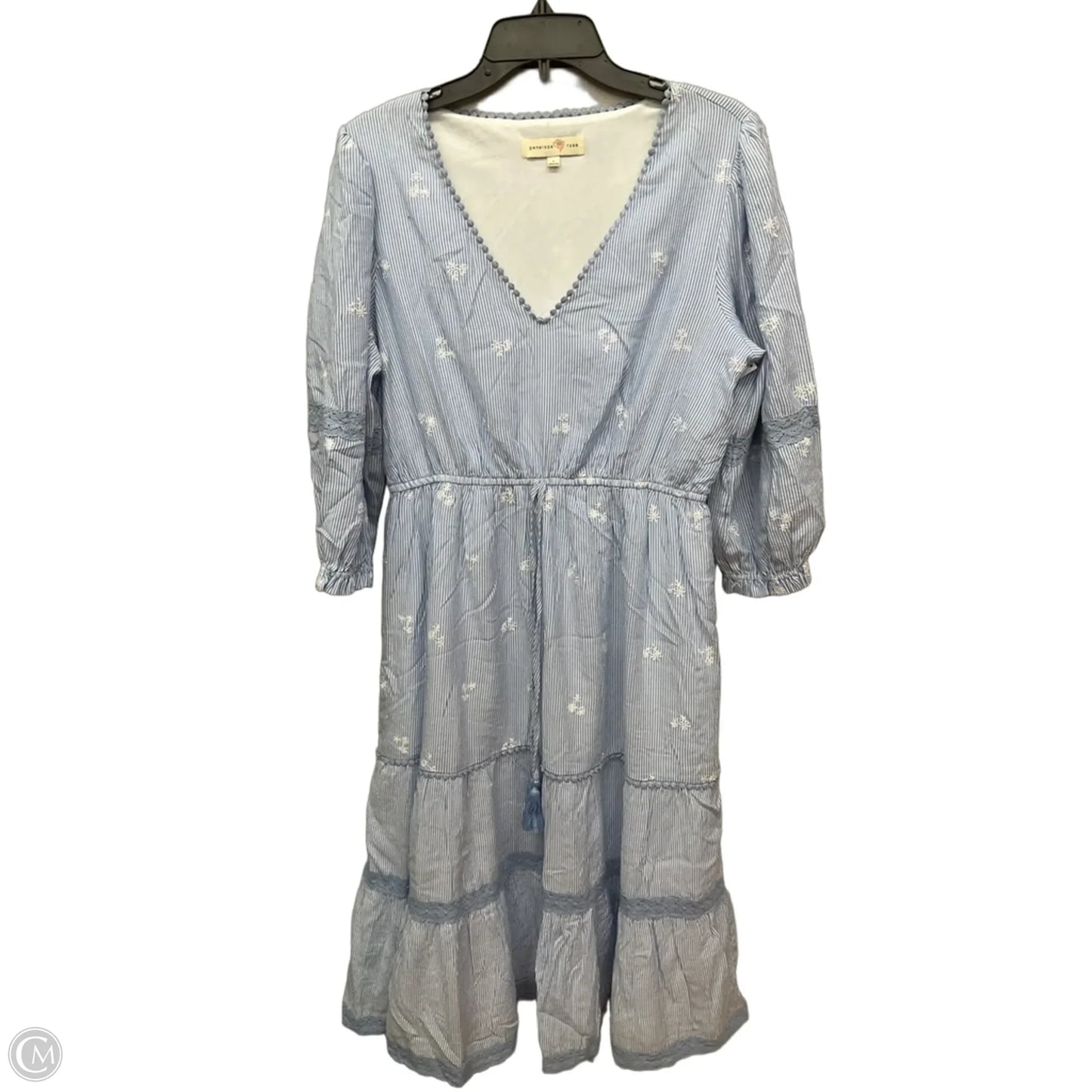 Dress Casual Maxi By Penelope Rose In Striped Pattern, Size: L