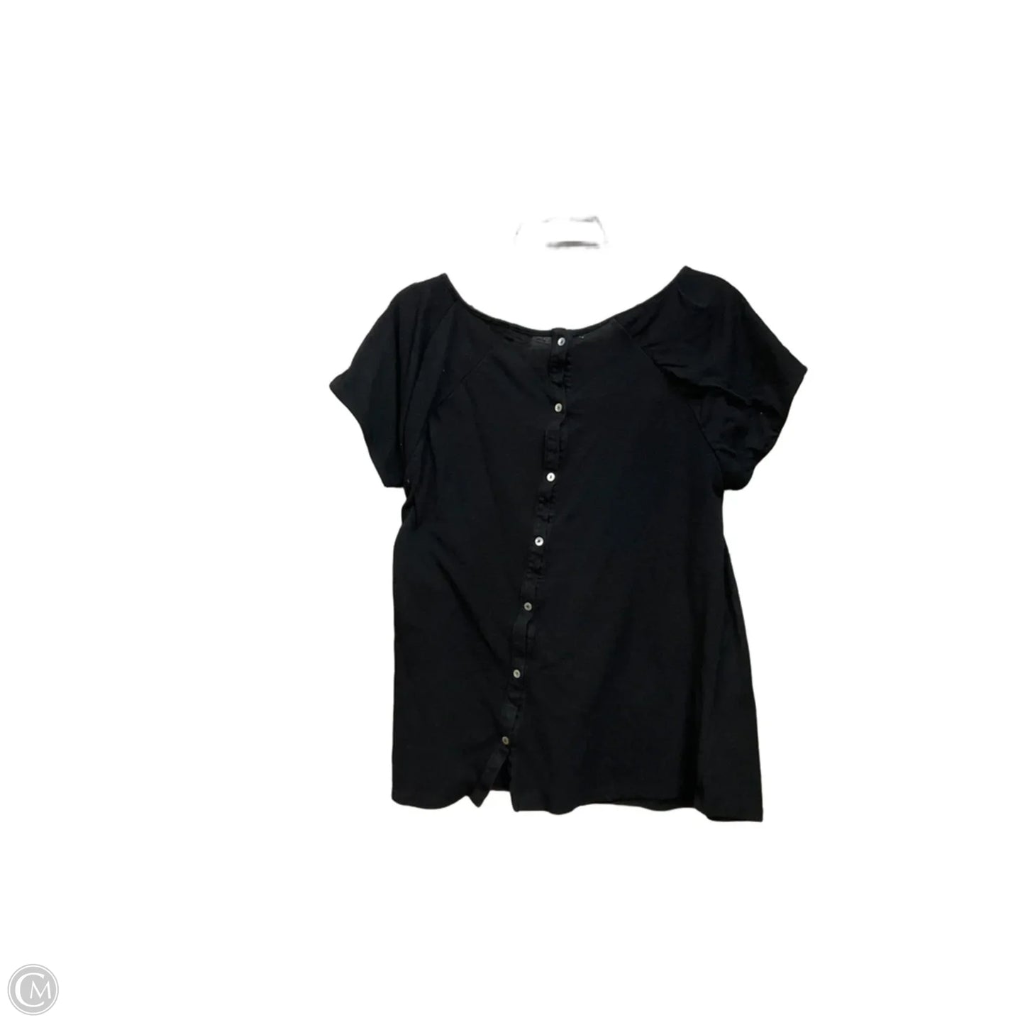 Top Short Sleeve Basic By Eri + Ali In Black, Size: L