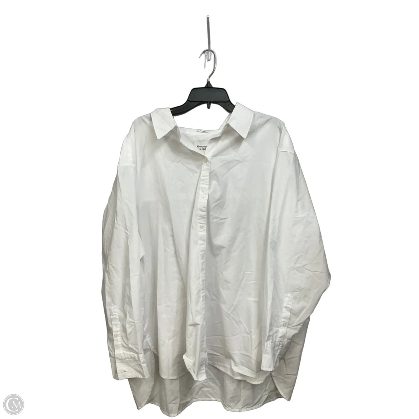 Blouse Long Sleeve By Abercrombie And Fitch In White, Size: Xxl