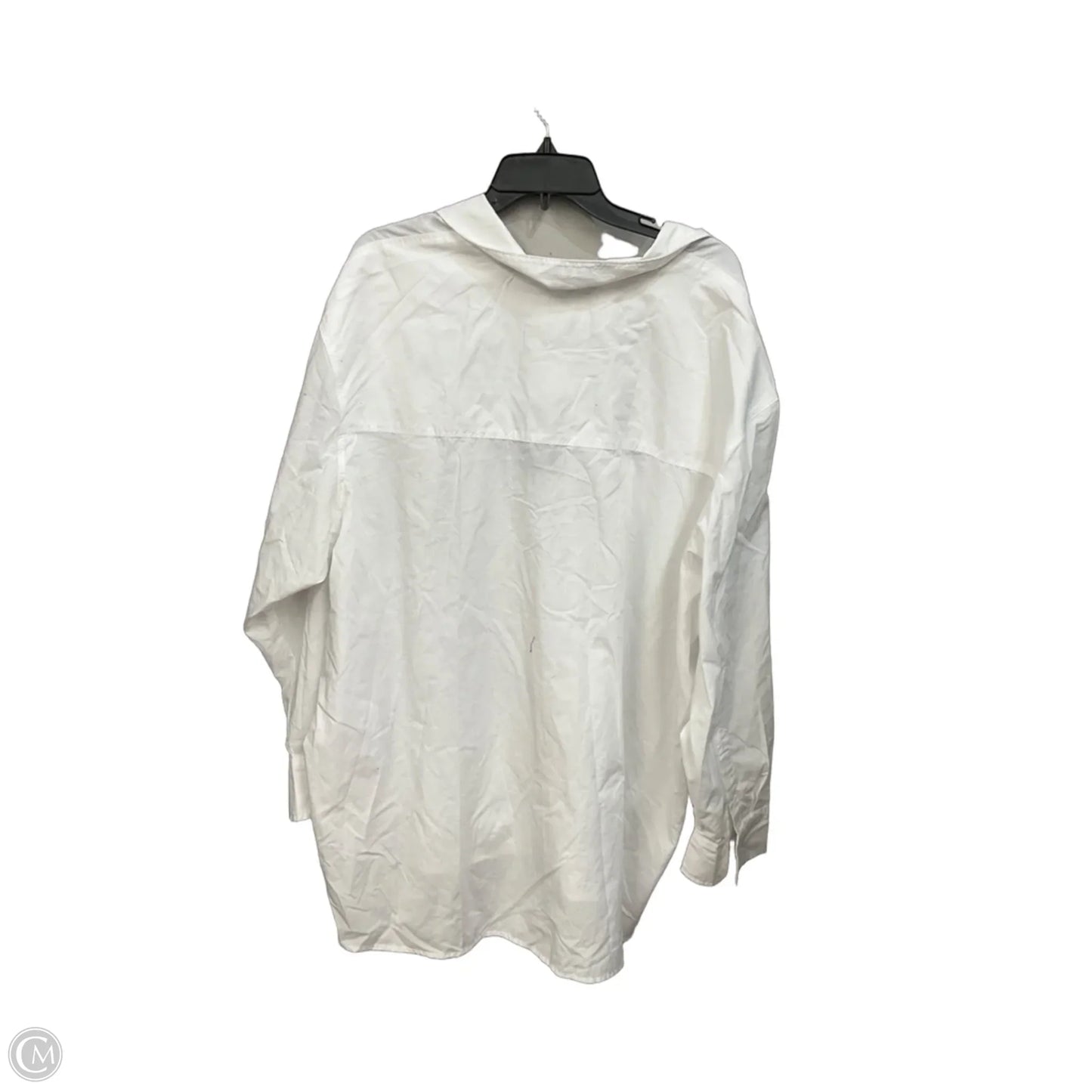 Blouse Long Sleeve By Abercrombie And Fitch In White, Size: Xxl