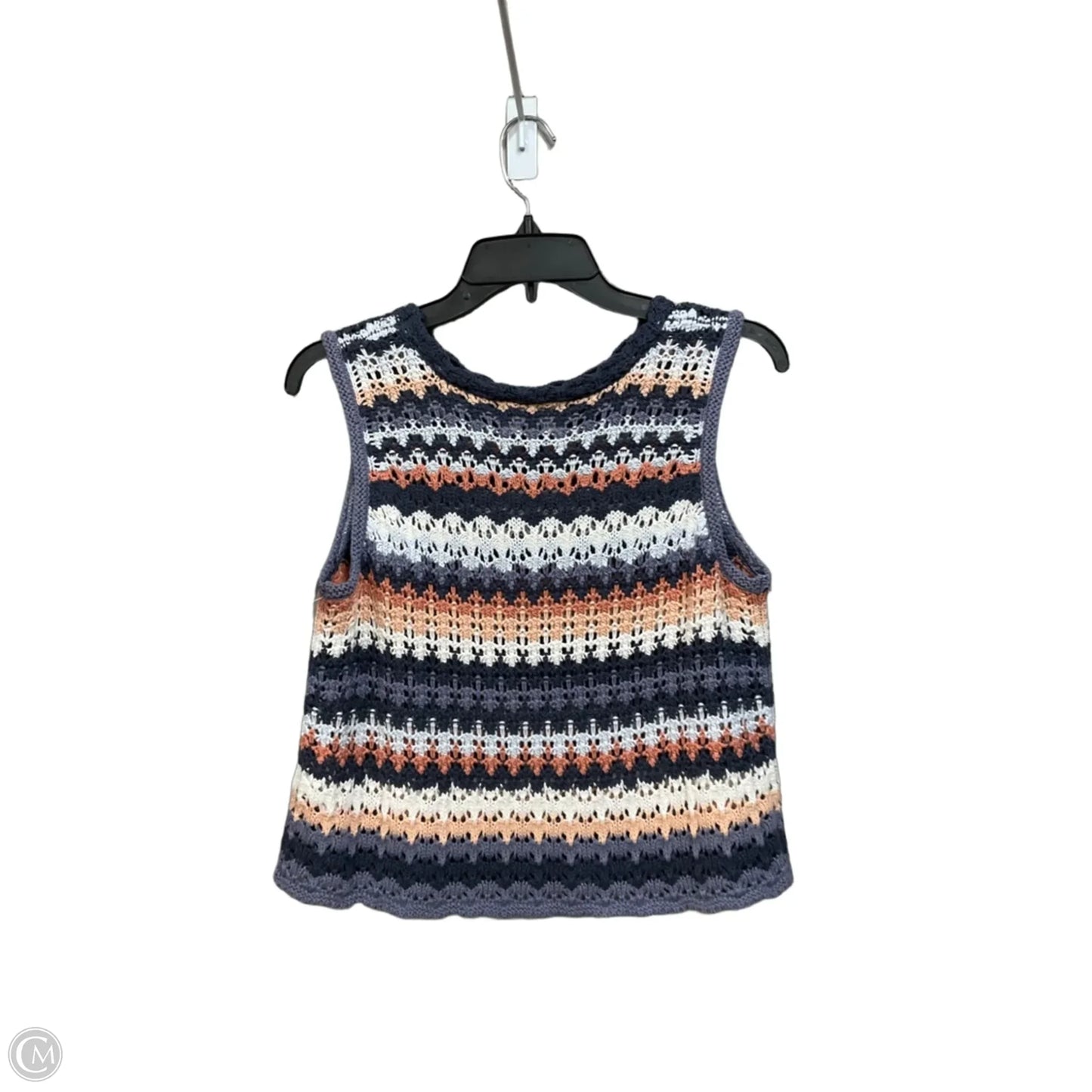 Top Sleeveless By Universal Thread In Striped Pattern, Size: M
