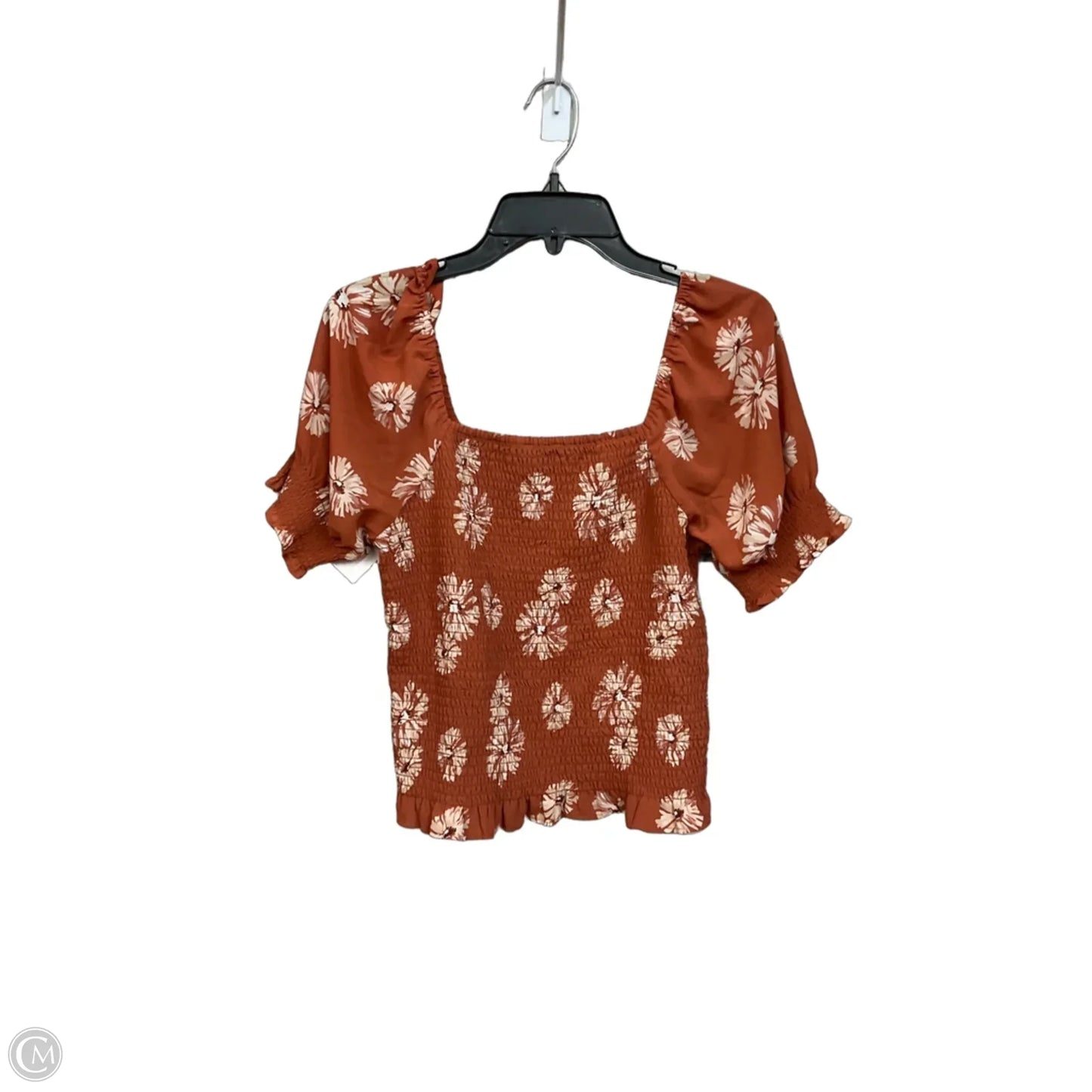 Top Short Sleeve By Madewell In Floral Print, Size: M