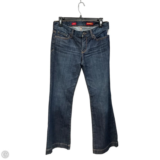 Jeans Boot Cut By Express In Blue Denim, Size: 4