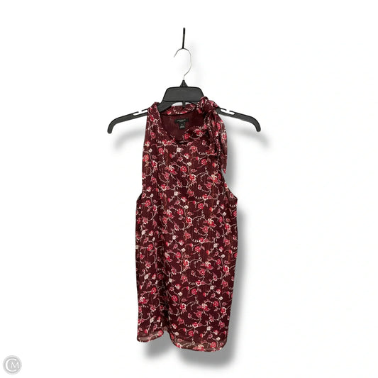 Top Sleeveless By Ann Taylor In Floral Print, Size: M