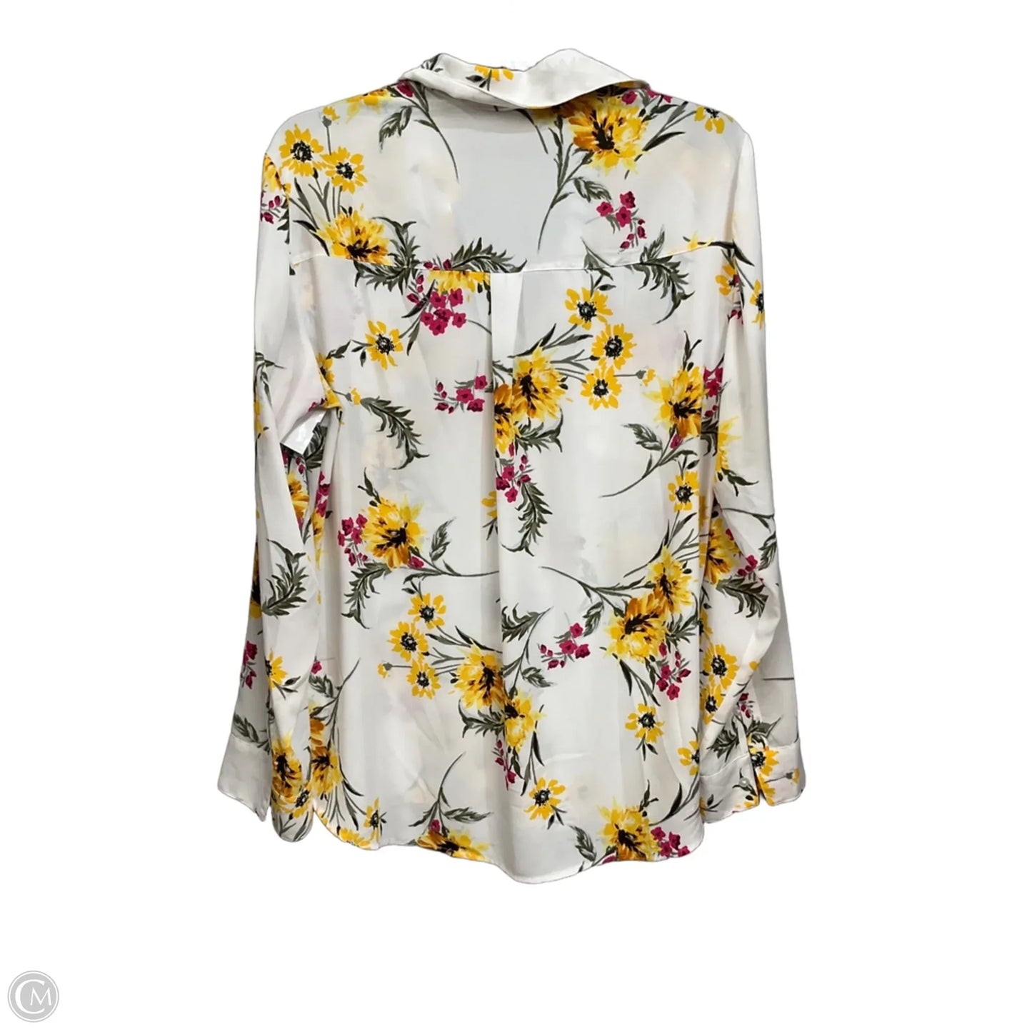 Blouse Long Sleeve By Express In Floral Print, Size: L