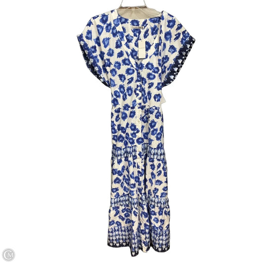 Dress Casual Maxi By Abercrombie And Fitch In Blue & White, Size: L