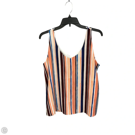 Blouse Sleeveless By Halogen In Striped Pattern, Size: S