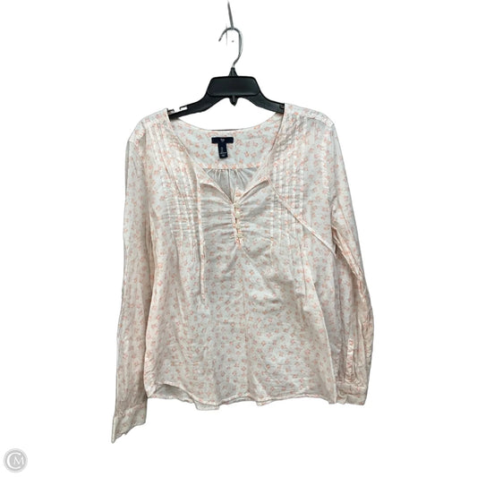 Blouse Long Sleeve By Gap In Floral Print, Size: L