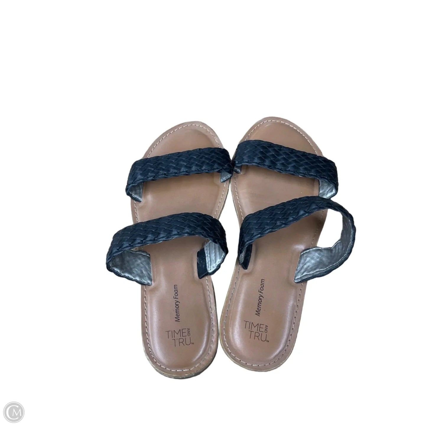 Sandals Flats By Time And Tru In Tan, Size: 8