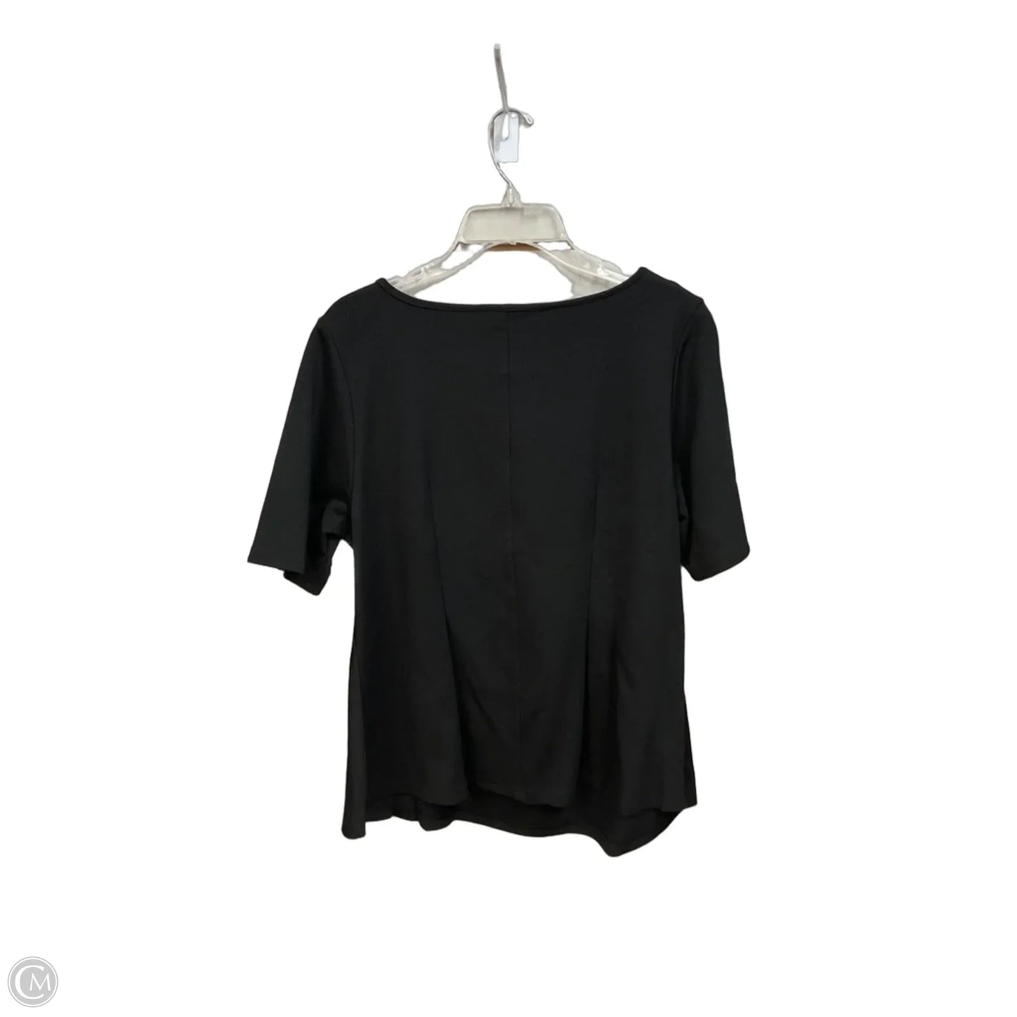 Top Short Sleeve By Eloquii In Black, Size: Xl