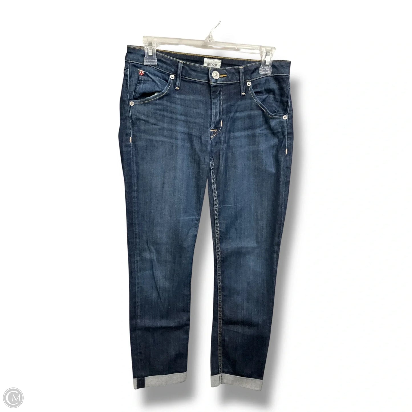 Jeans Straight By Hudson In Blue Denim, Size: 4
