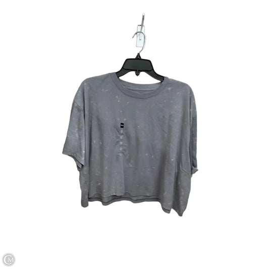Athletic Top Short Sleeve By Under Armour In Grey, Size: Xl