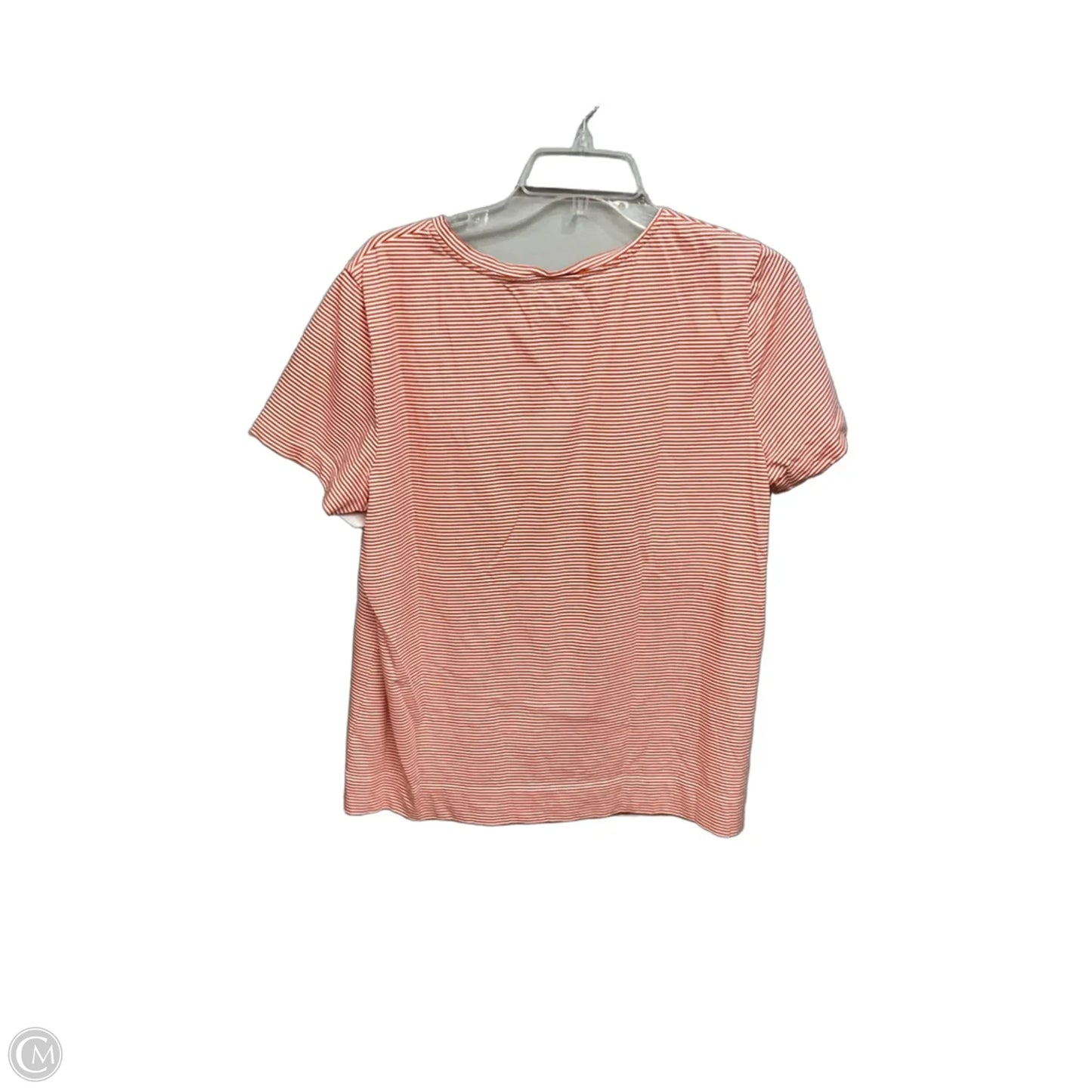 Top Short Sleeve Designer By Lafayette 148 In Striped Pattern, Size: Xl
