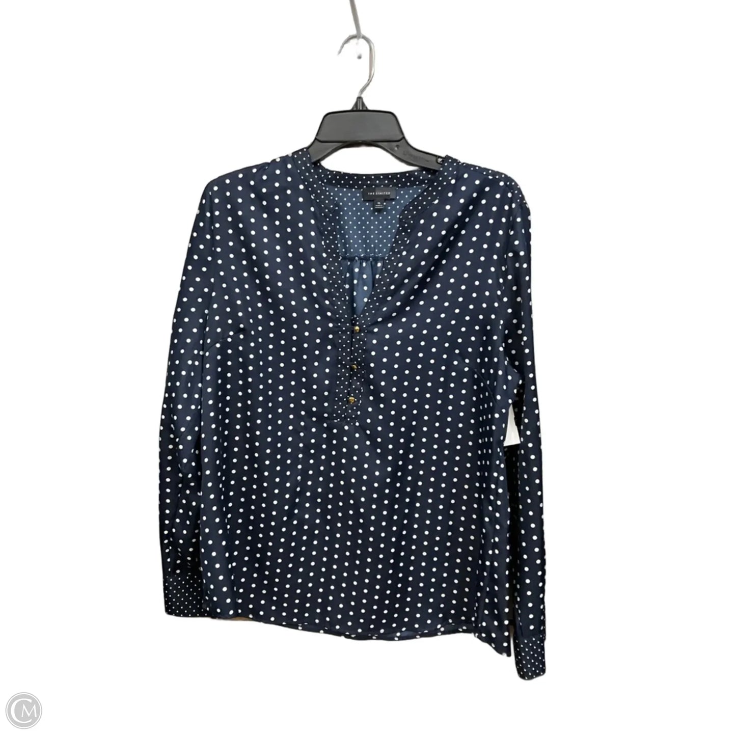 Blouse Long Sleeve By Limited In Plaid Pattern, Size: Xl