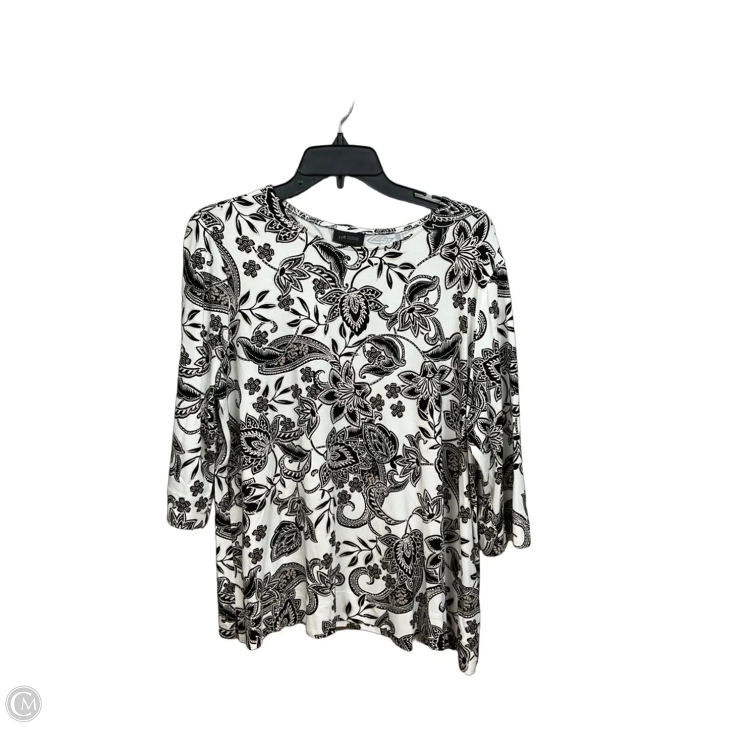 Top 3/4 Sleeve By J. Jill In Floral Print, Size: L