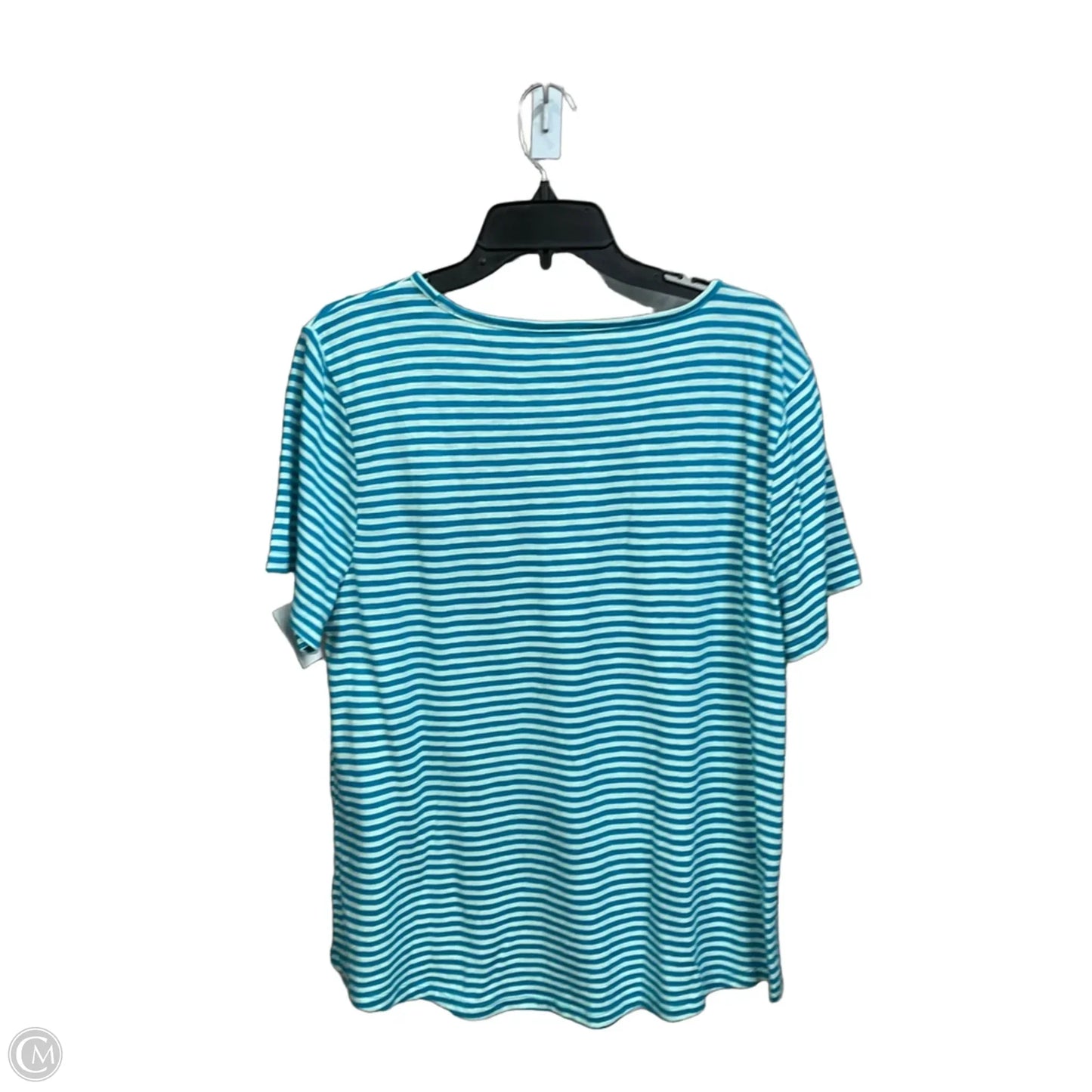 Top Short Sleeve By Talbots In Striped Pattern, Size: Xl