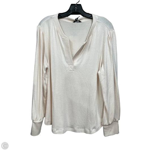 Top Long Sleeve By Buffalo David Bitton In Cream, Size: Xl