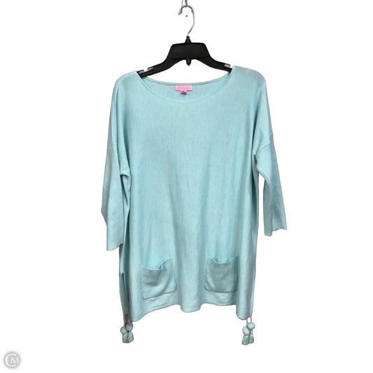 Top Long Sleeve Designer By Lilly Pulitzer In Aqua, Size: M