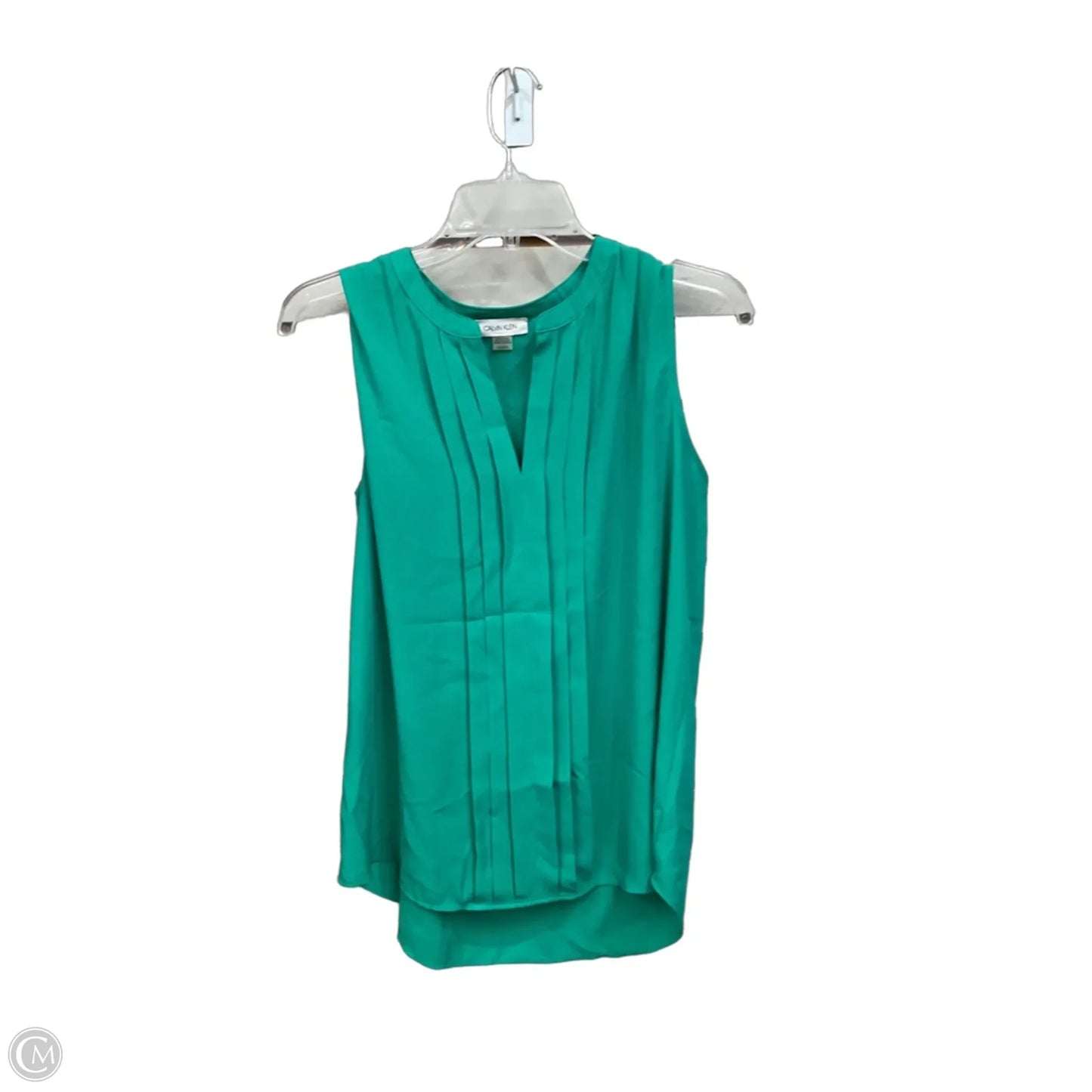 Top Sleeveless By Calvin Klein In Green, Size: M
