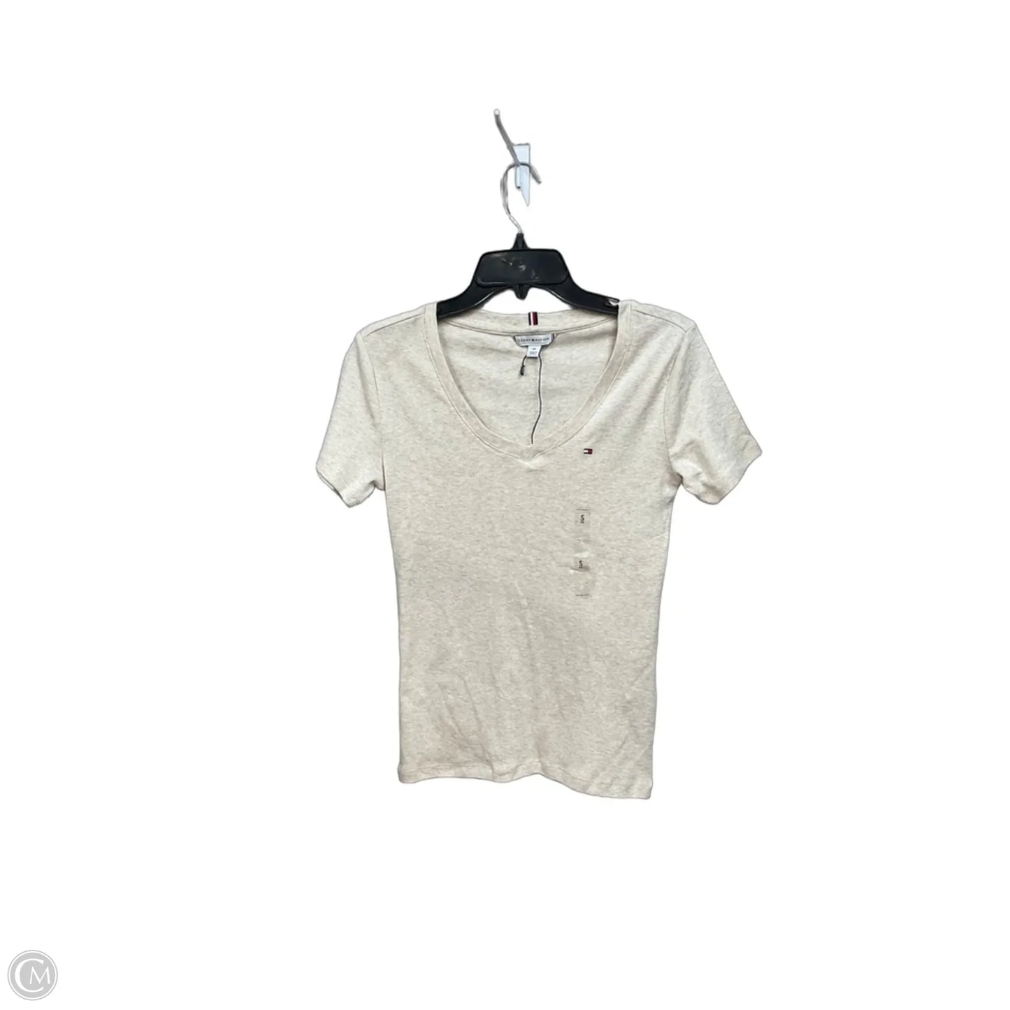 Top Short Sleeve Basic By Tommy Hilfiger In Cream, Size: Sp