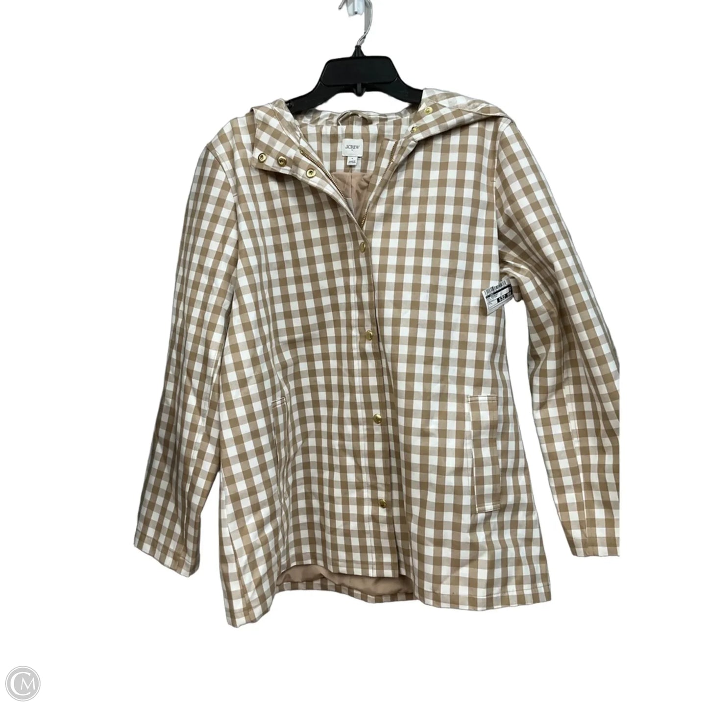 Coat Raincoat By J. Crew In Plaid Pattern, Size: L