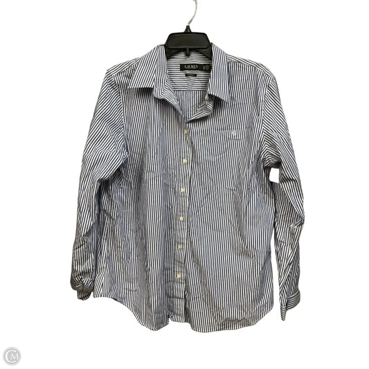 Blouse Long Sleeve By Lauren By Ralph Lauren In Striped Pattern, Size: Xl