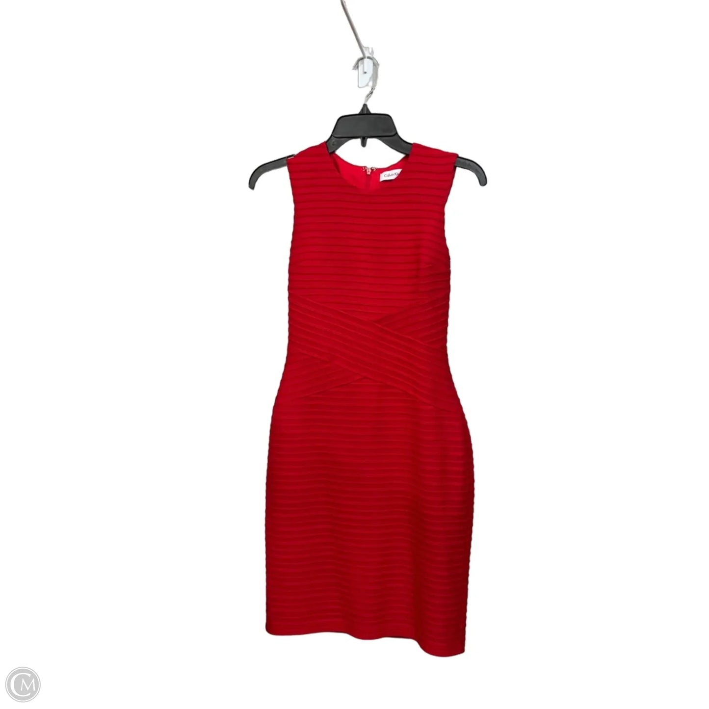 Dress Work By Calvin Klein In Red, Size: S