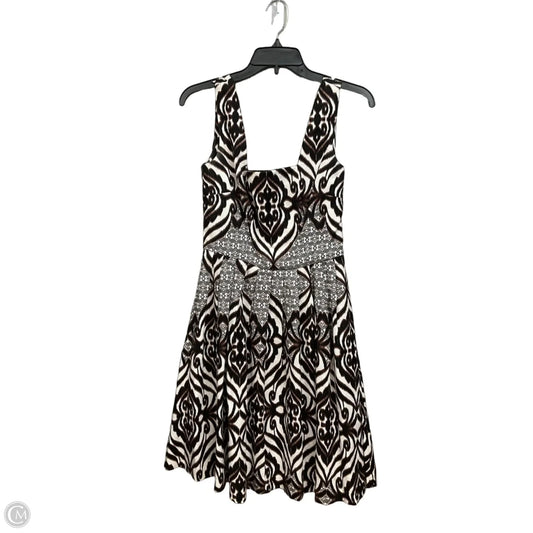 Dress Casual Midi By Eva Mendes In Brown & White, Size: Xs