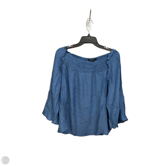 Top 3/4 Sleeve By Zac And Rachel In Blue, Size: L
