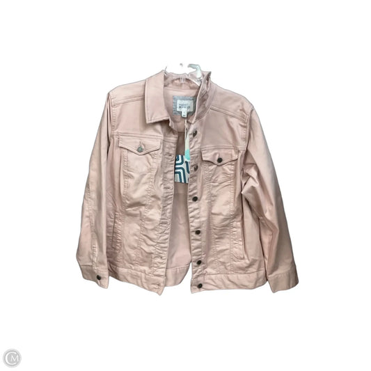 Jacket Denim By Market & Spruce In Pink Denim, Size: 2x