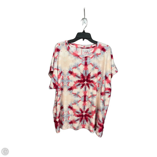 Athletic Top Short Sleeve By Lane Bryant In Tie Dye Print, Size: 2x