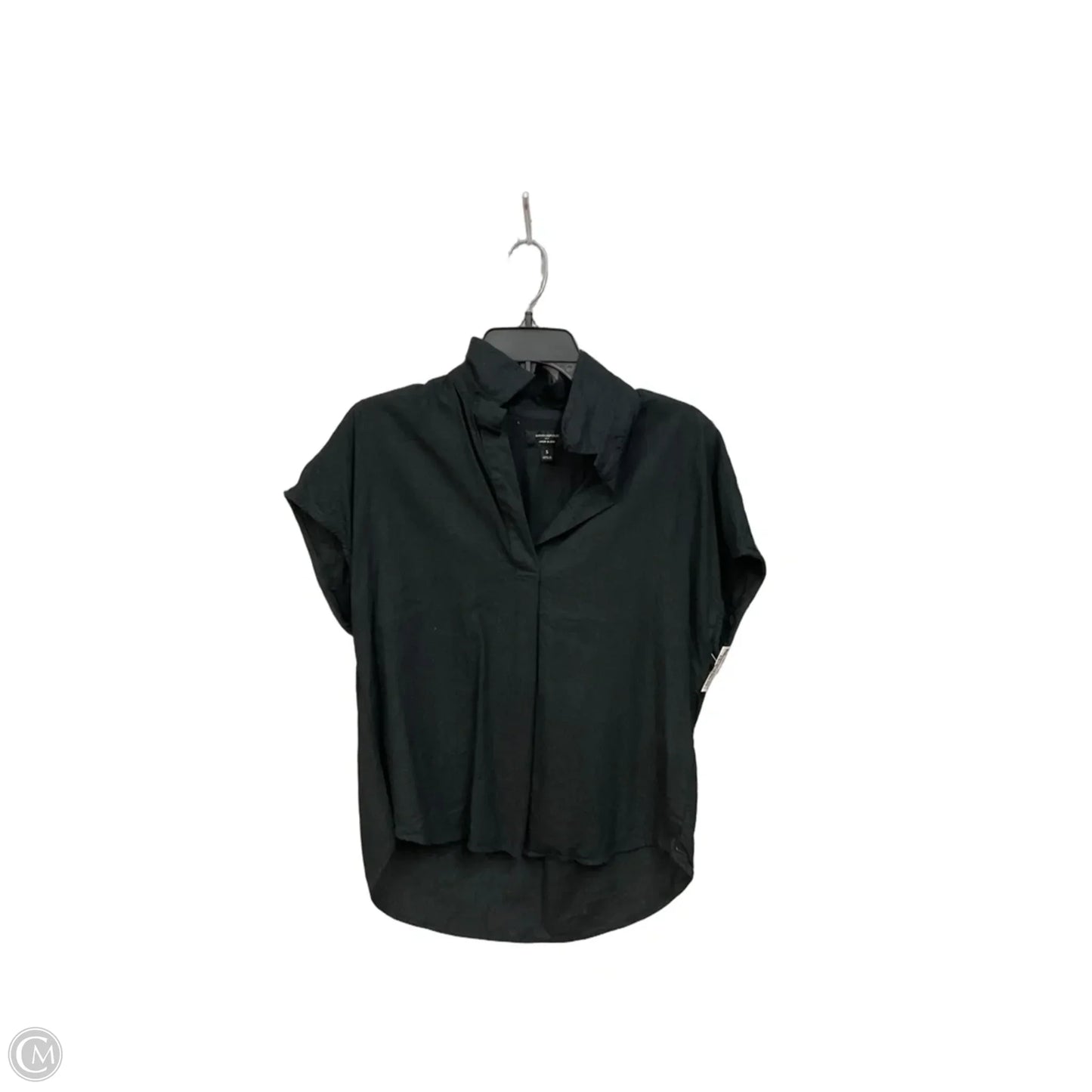 Top Short Sleeve By Banana Republic In Black, Size: S