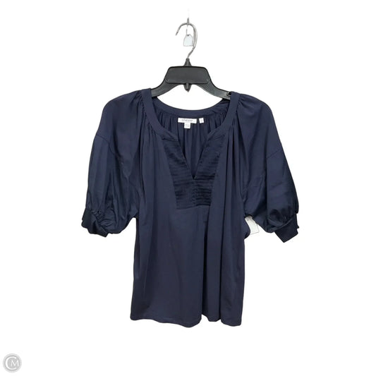 Top Short Sleeve By Chicos In Navy, Size: M